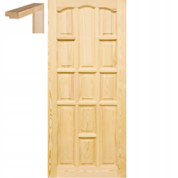 Dřevěné plné dveře 60 s zárubní Stolgen GR1