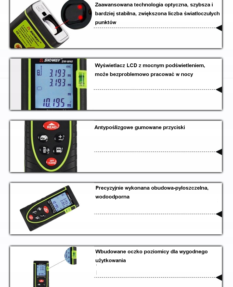 CRAMP DALMIERZ LASEROWY 40M MIERNIK CYFROWY LCD Marka inny