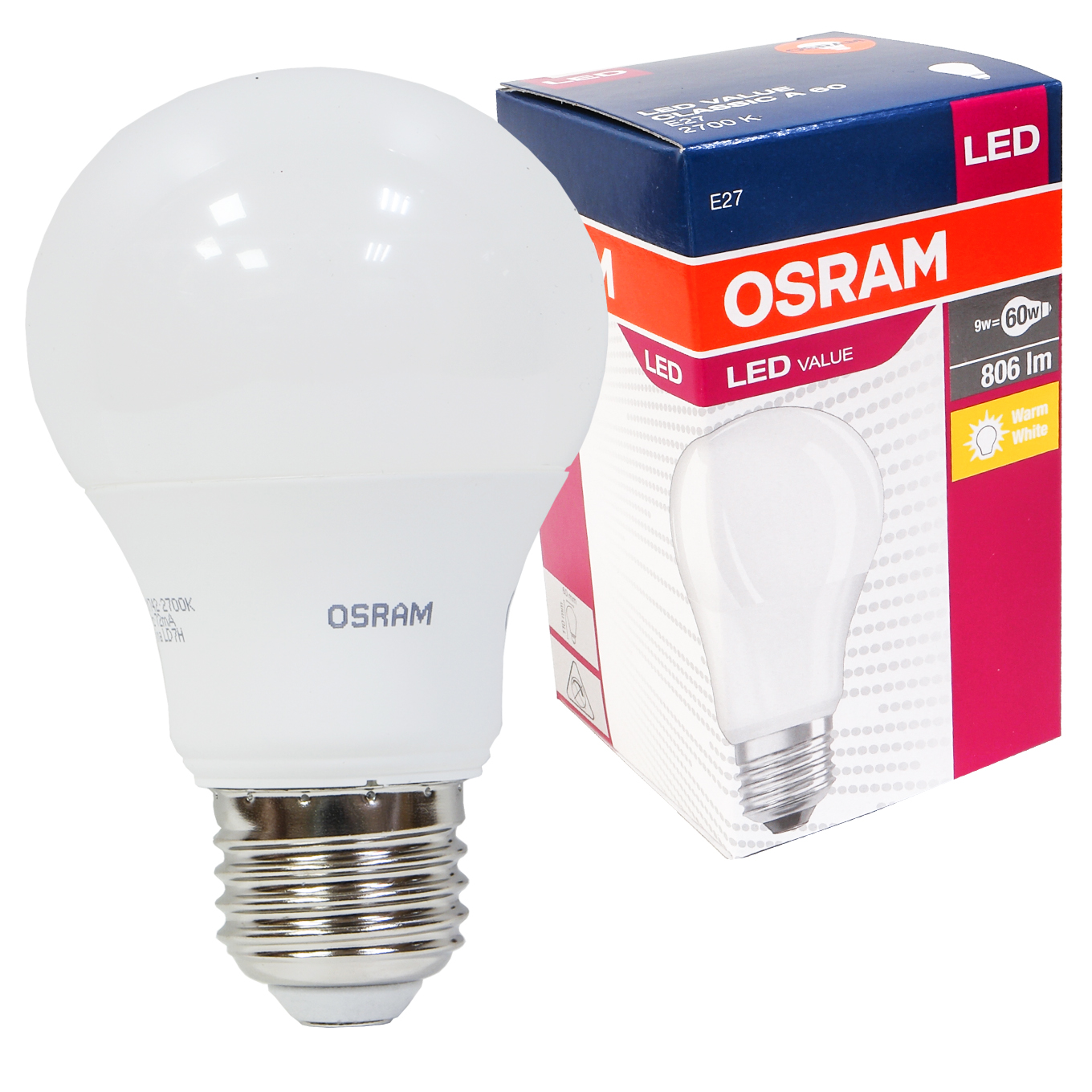 

żarówka led E27 9W 60W Osram 806Lm ciepła