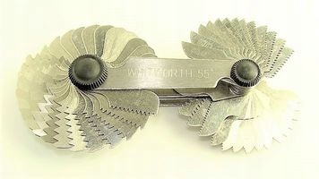 Grzebień do gwintów metrycznych i calowych 52szt Liczba elementów w zestawie 52 szt.