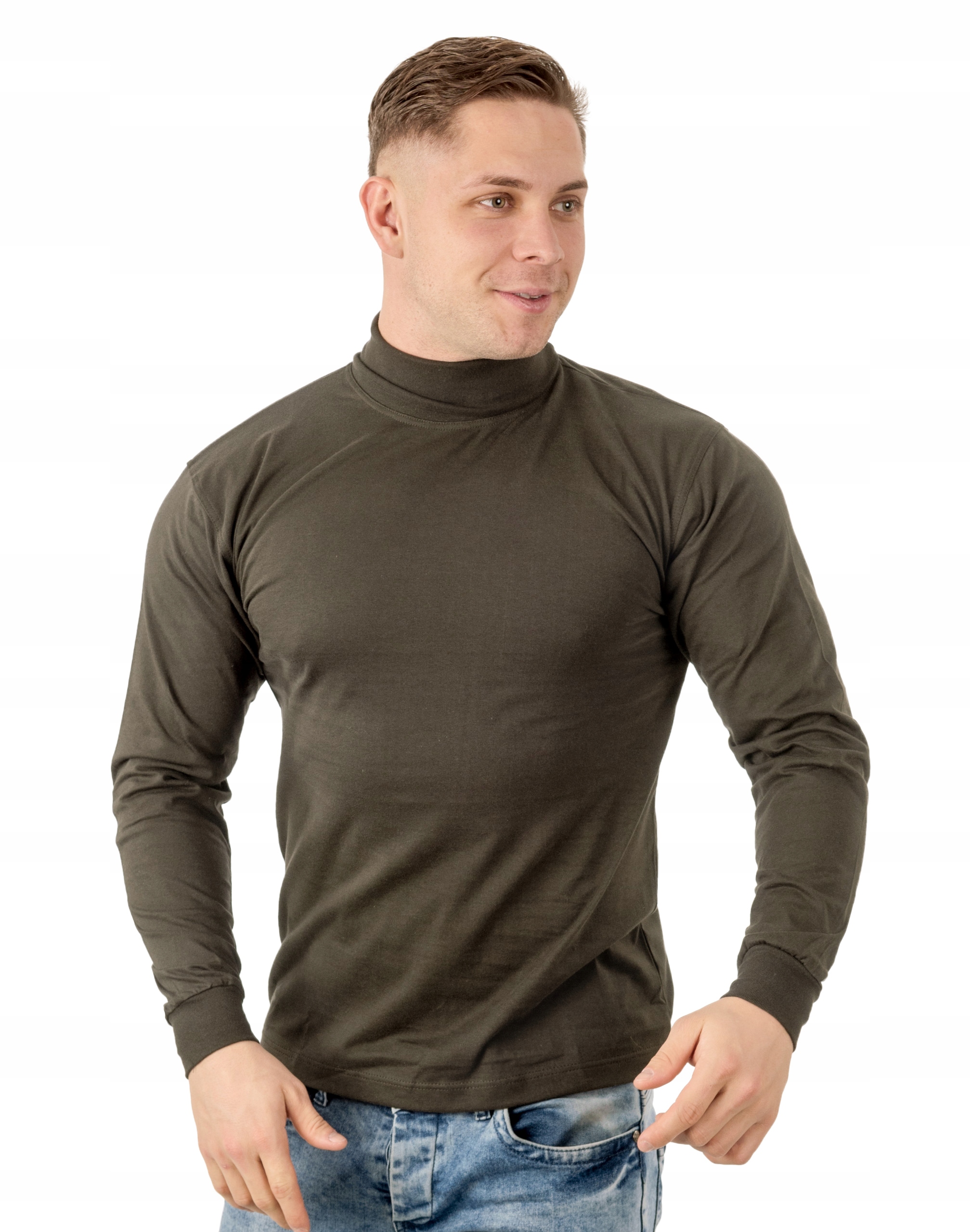 

Elegancki Sweter Golf Męski Golfy Wxm 5XL brązowy