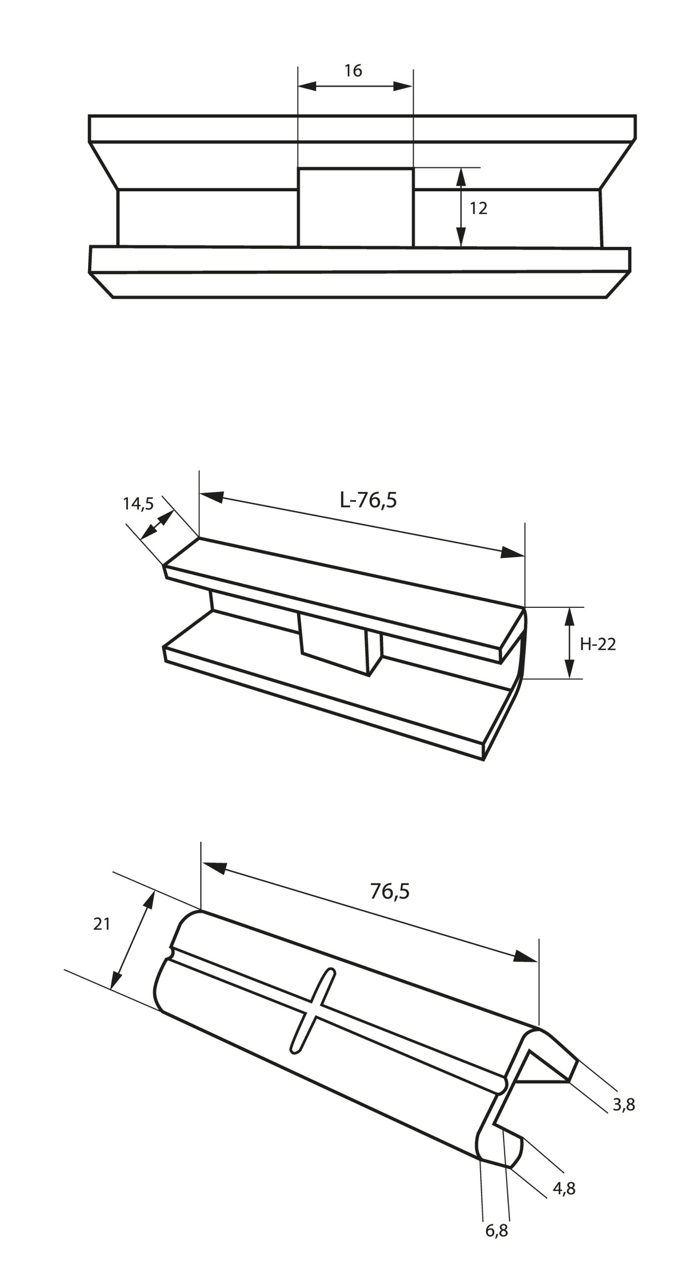 00113198 - КОВЗАННЯ ВЕРХНІЙ ВИЛОЧНИЙ НАВАНТАЖУВАЧ ПЛАСТИК