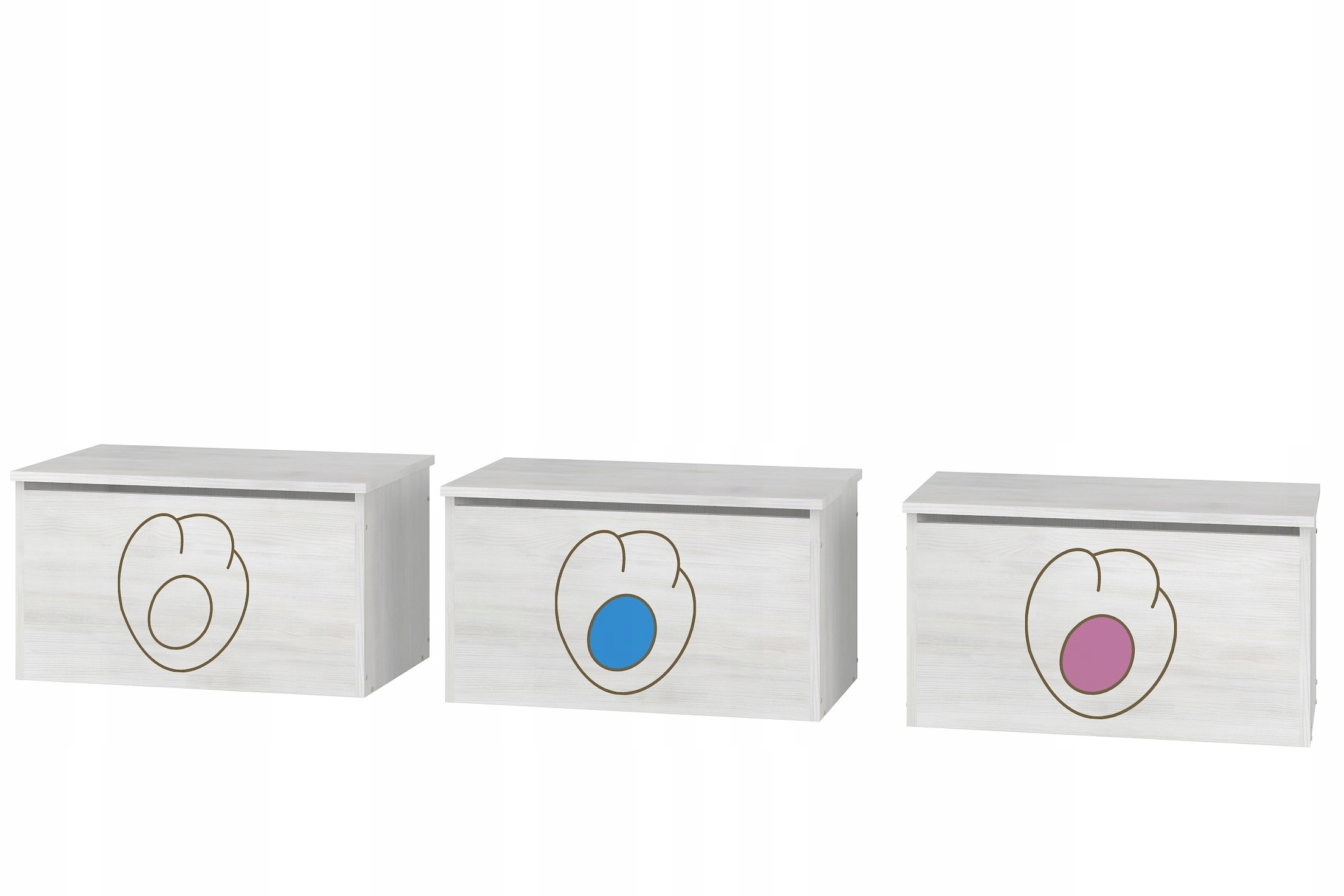 Pojemnik na zabawki BABY BOO + SPOWALNIACZ wzory Szerokość mebla 70 cm