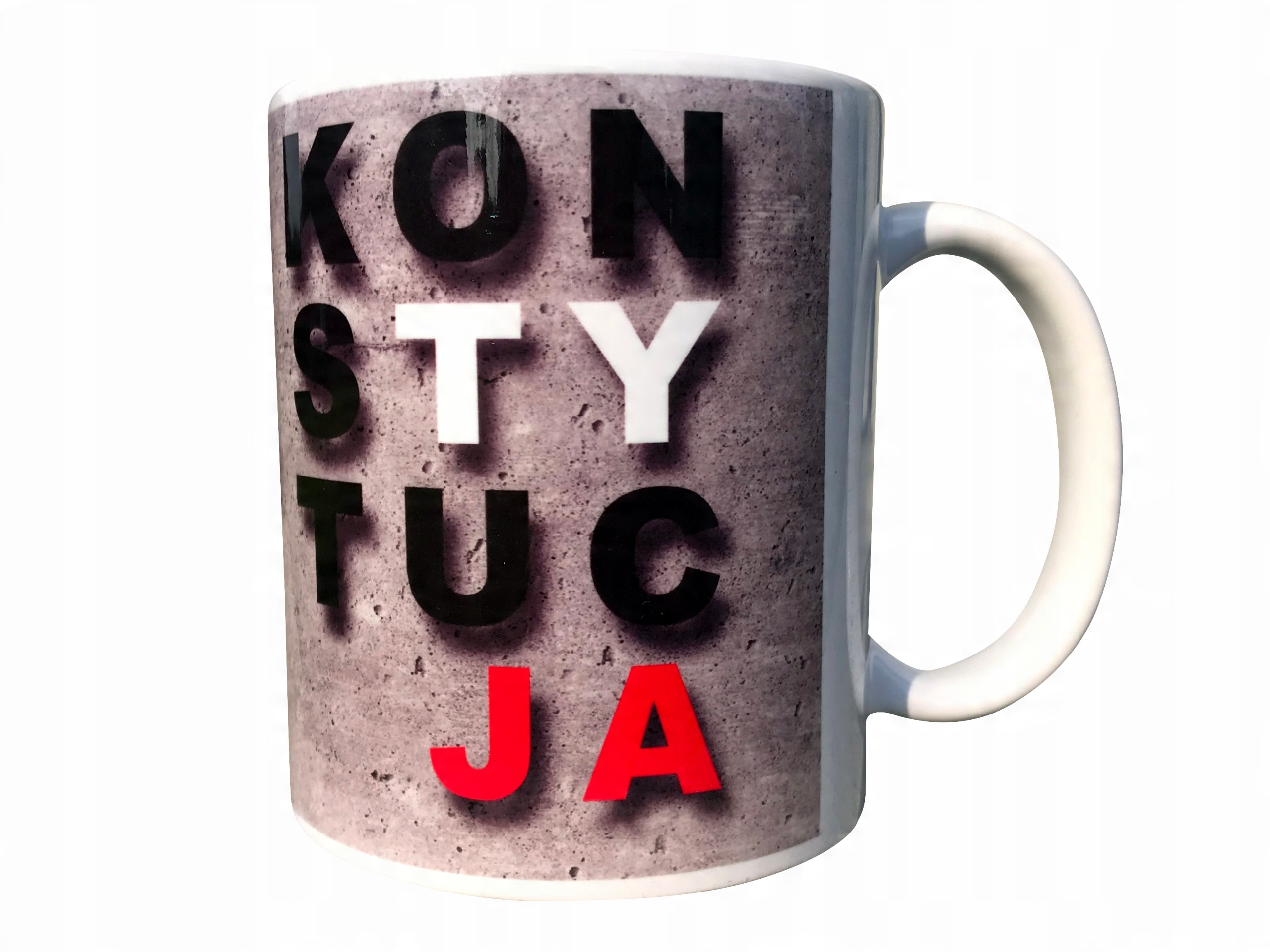 

Kubek KonsTYtucJA anty pis. Plakat Luka Rayski