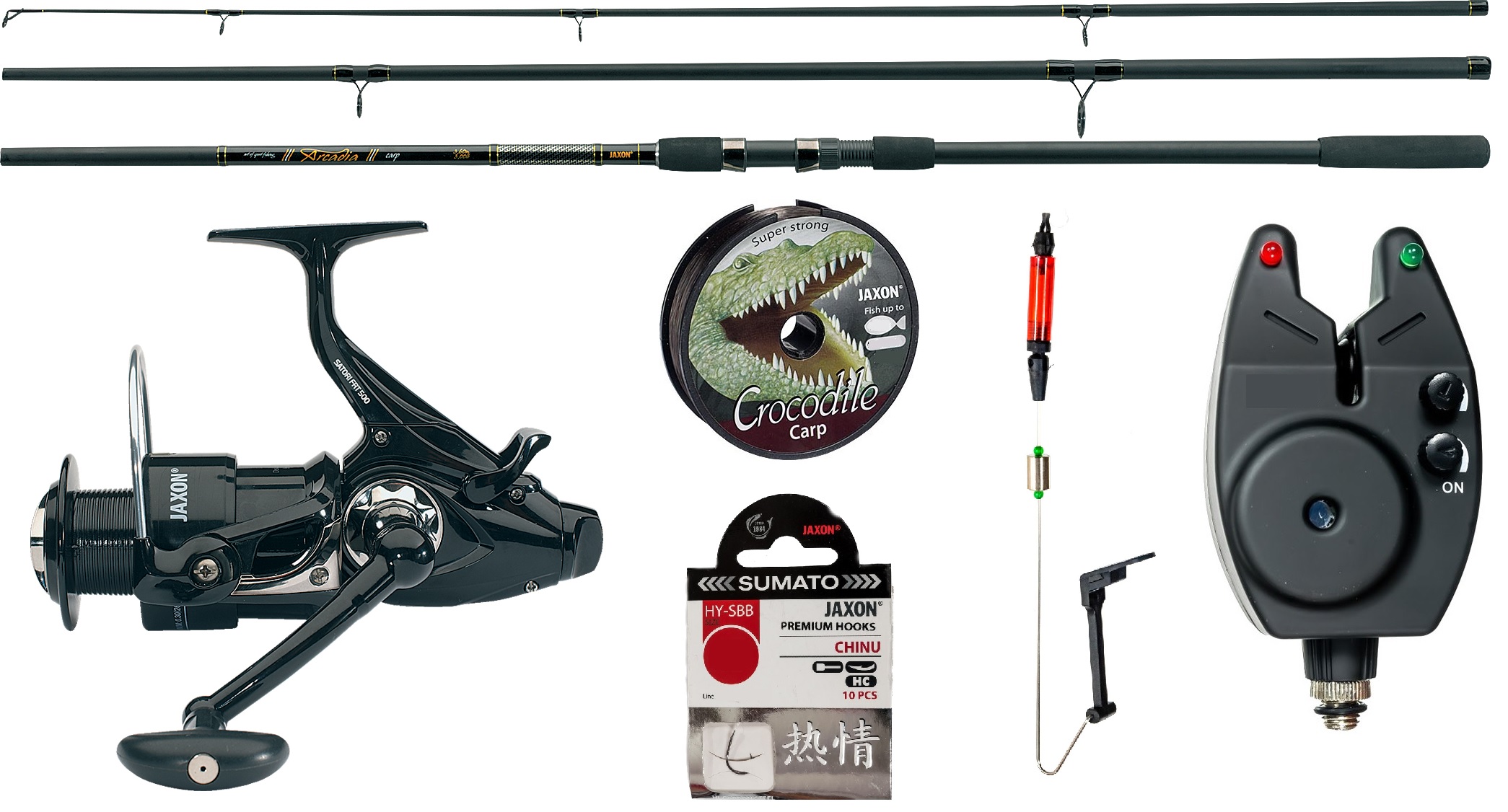 Jaxon Zestaw Karpiowy Wędka 3,9m Kołowrotek Satori