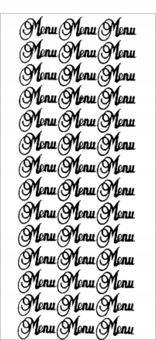 STICKERSY NAKLEJKI MENU nr JO-253 Kolor dominujący złoty