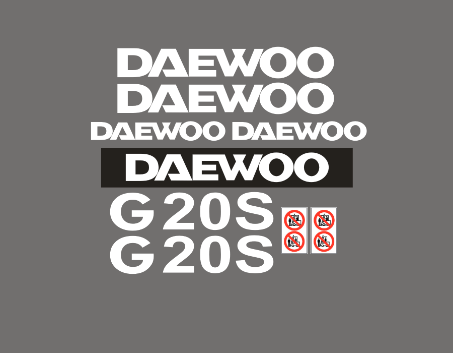 Samolepky – obložení vysokozdvižného vozíku Daewoo G 20S