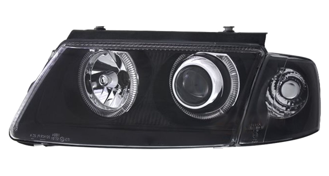 PASSAT B5 3B 96-00 LAMPY reflektory BLACK ringi H7 Producent części CTS Tuning