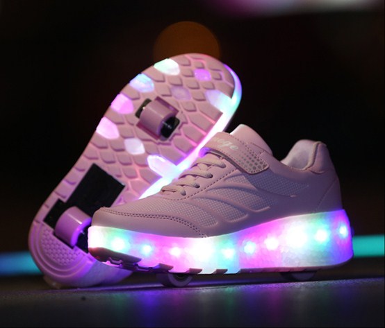 BUTOROLKI BUTY LED Z KÓŁKAMI WROTKI ROLKI Rozmiar 36