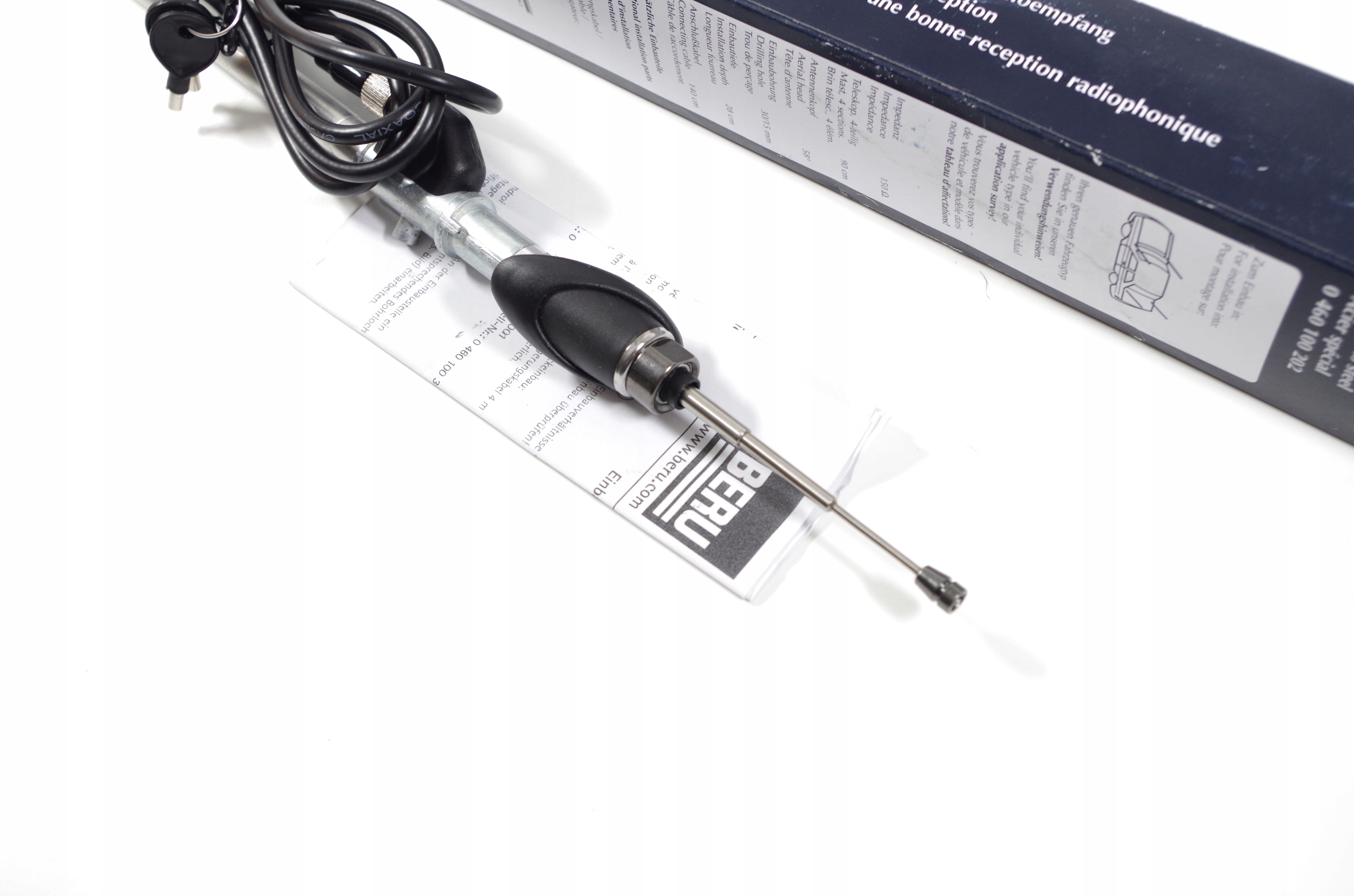 Antena Chromowana BERU VW Garbus / Bus T3 /Karmann Model 202