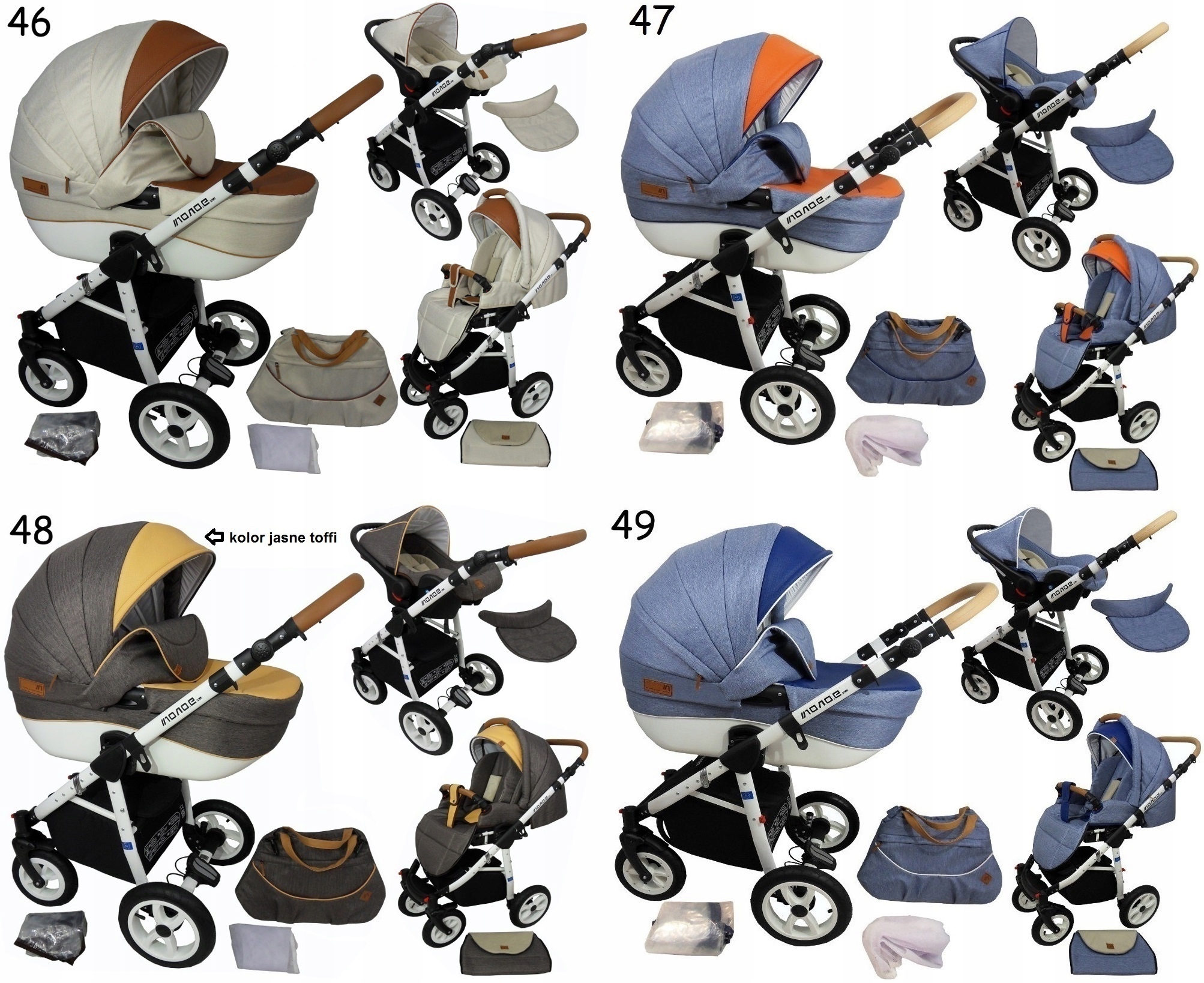 WÓZEK 3W1 MONO.E WÓZEK DZIECIĘCY TORBA + FOLIA Waga (z opakowaniem) 29 kg