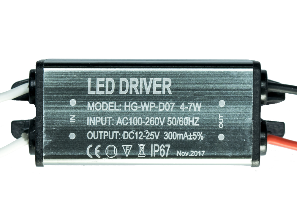 

Driver Led 300mA 4 - 7W 12 - 25V Wodoodporny IP67