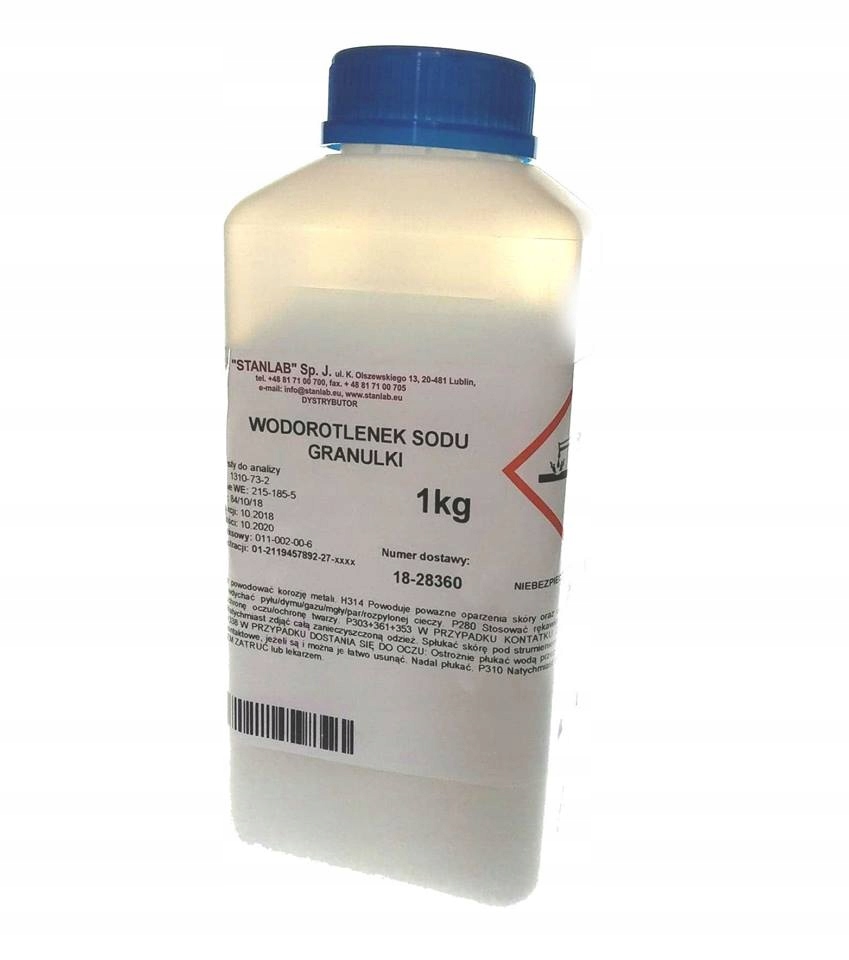 

Wodorotlenek Sodu soda kaustyczna 1 kg do rur