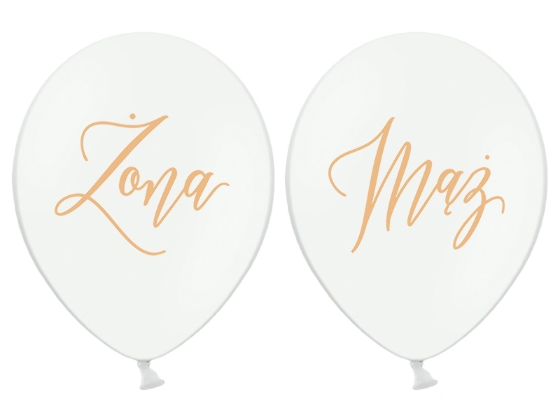 

Balony Mąż i Żona, ślub, wesele, złote, 2 szt.