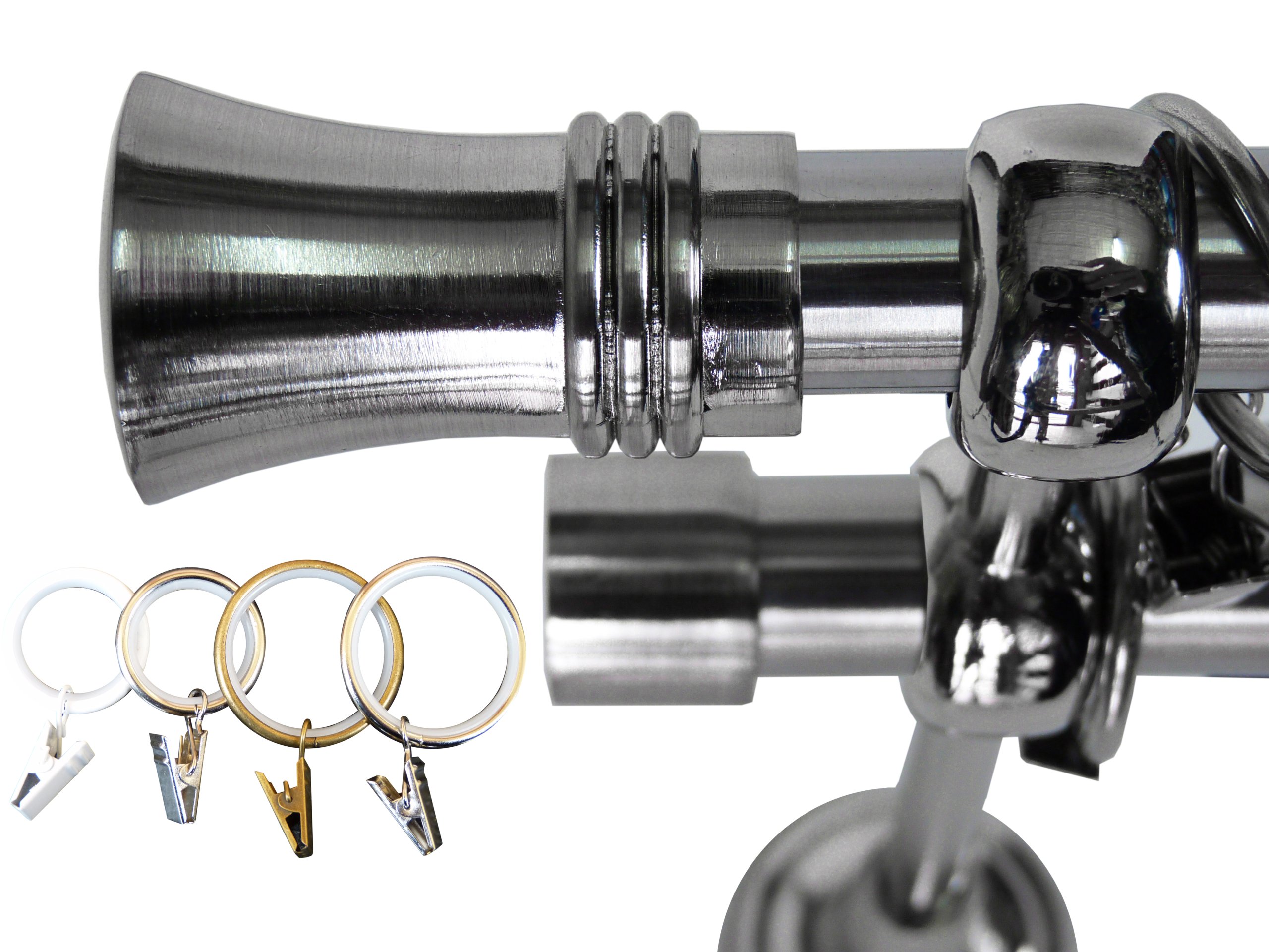 KARNISZ+CICHE KÓŁKA METAL 19/19MM PODWÓJNY 220CM Kod producenta 59021166814215