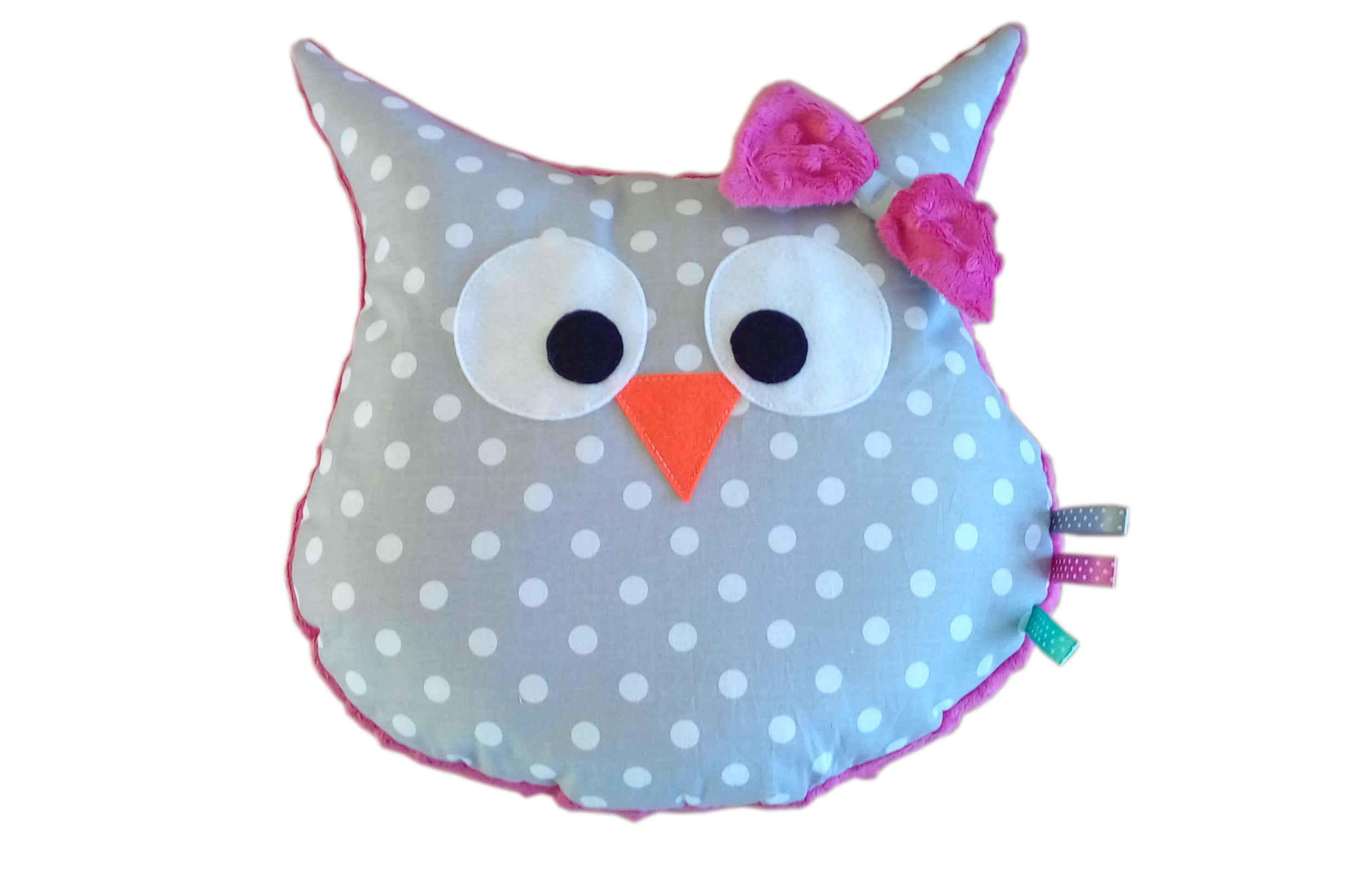 PODUSZKA MINKY SOWA SÓWKA 40x35 PRZYTULANKA Długość poduszki 40 cm