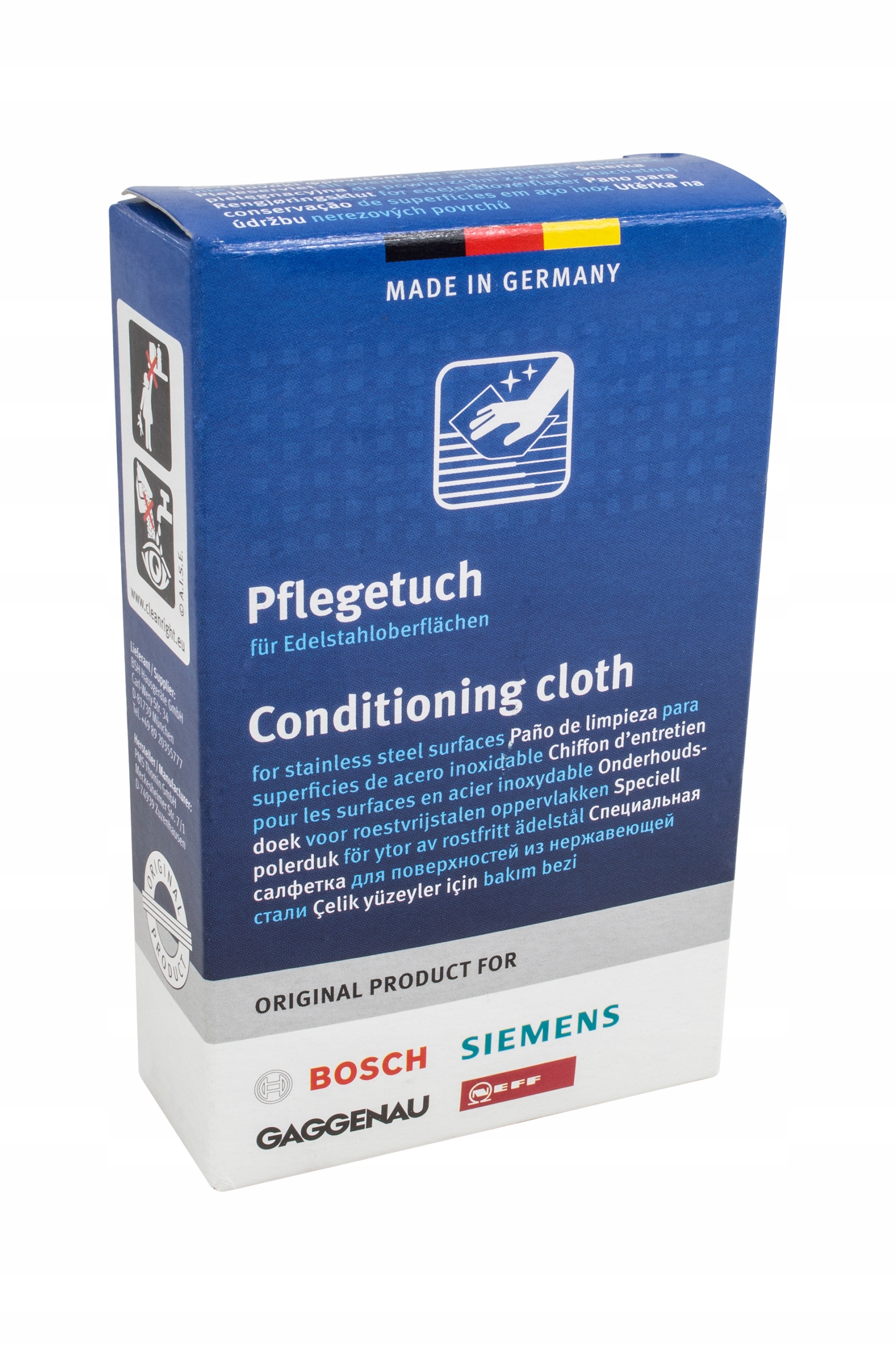 

Ściereczka środek czyszczący Inox Siemens Bosch