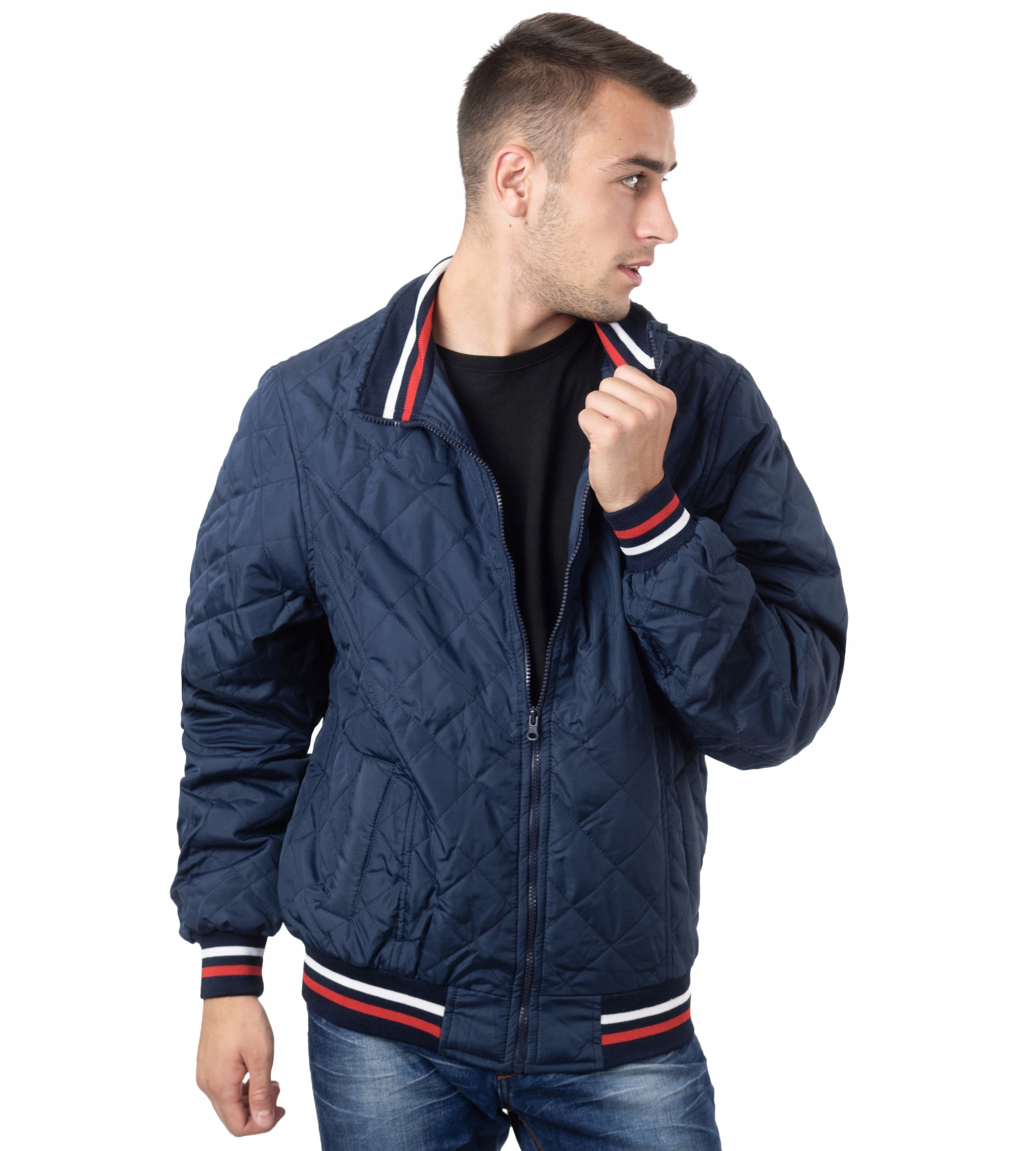 Teplá zateplená Zimní Bunda pro muže zateplená peřím na zimu JRX10 L