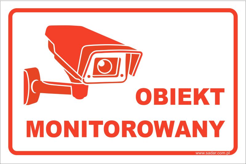 

Tabliczka Obiekt Monitorowany 30X20 CM Producent
