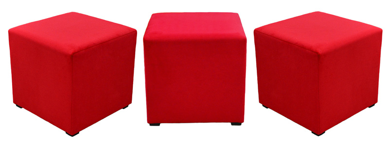 Pufa Kwadratowa 35x35 Casablanca kolor czerwony664 Marka Interio Mobili