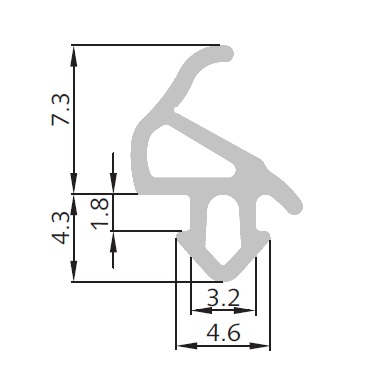 Uszczelka Do Okna Okien Okienna ALUPLAST SZARA Kod producenta S-1559A