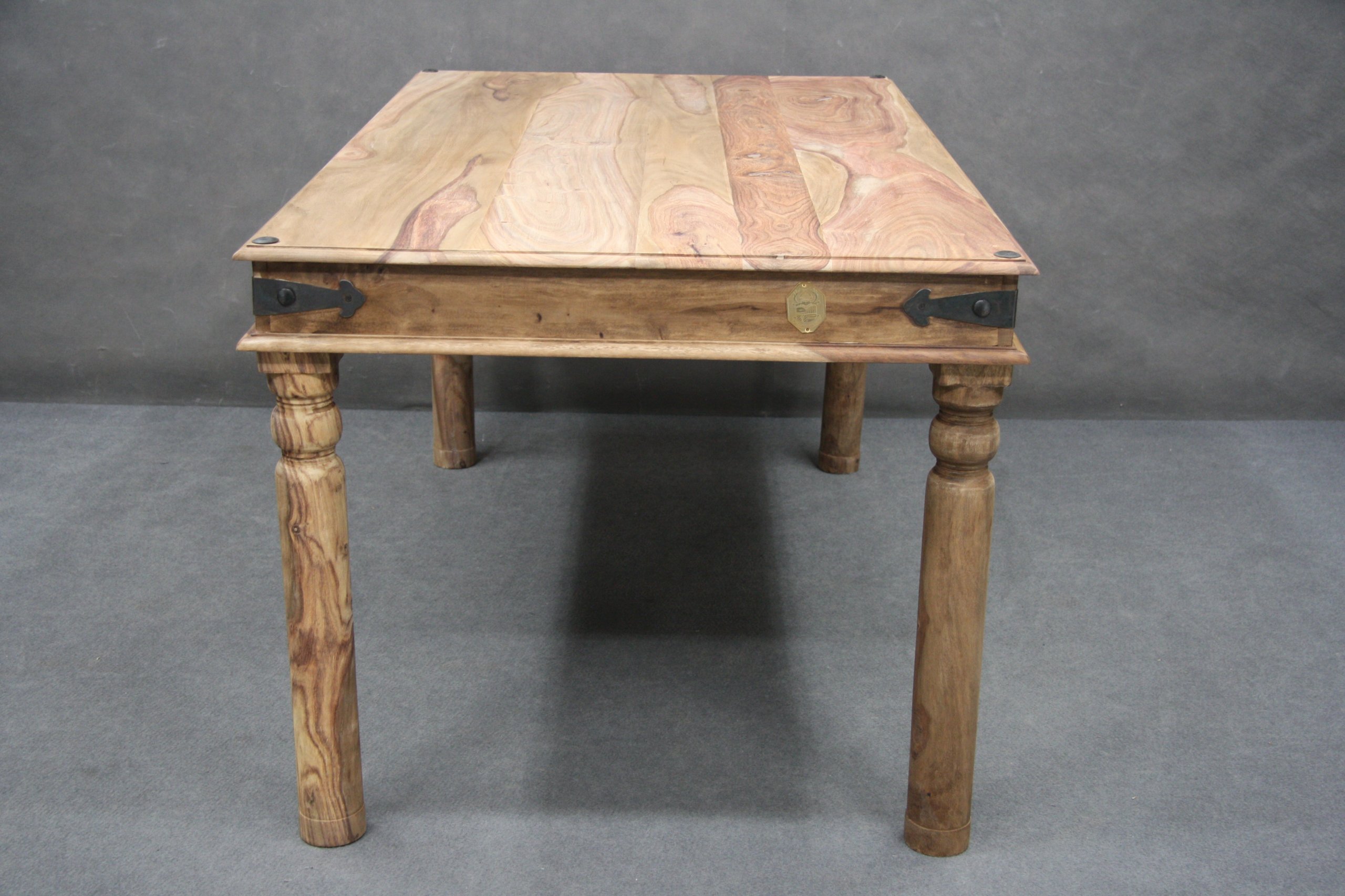 Stół Drewniany Palisander 160 cm Krzesła LEEDS Kolor mebla orzech