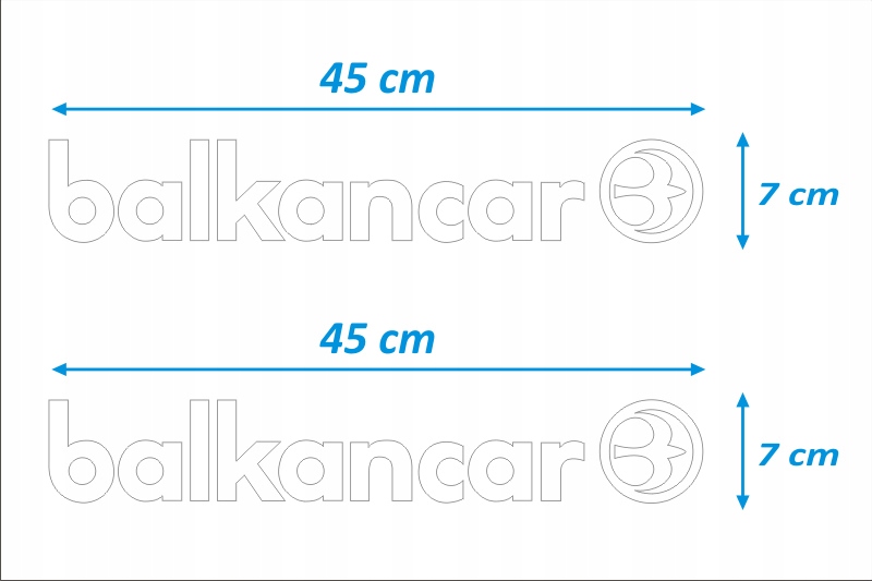 NAKLEJKA NAKLEJKI - BALKANCAR - 2 szt. - BIAŁE Numer katalogowy części SGN-BALKANCAR -BIAŁE