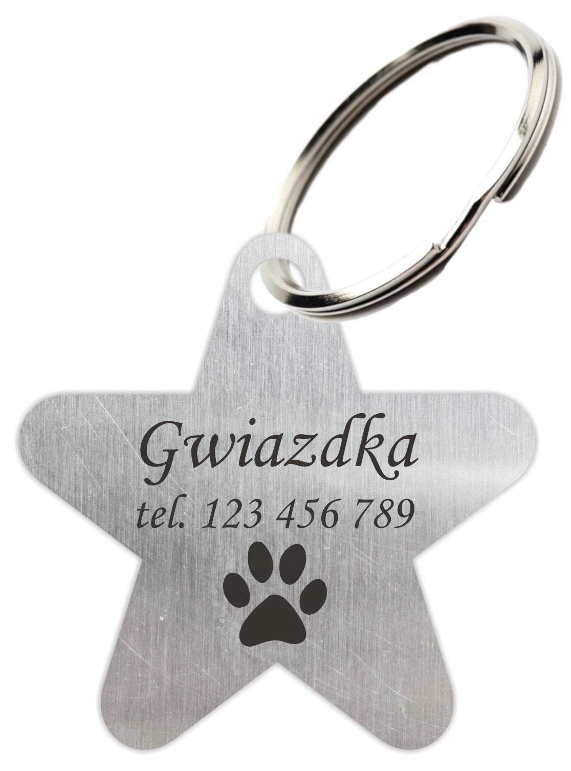 

Identyfikator Stalowy Z Grawerem Gwiazdka