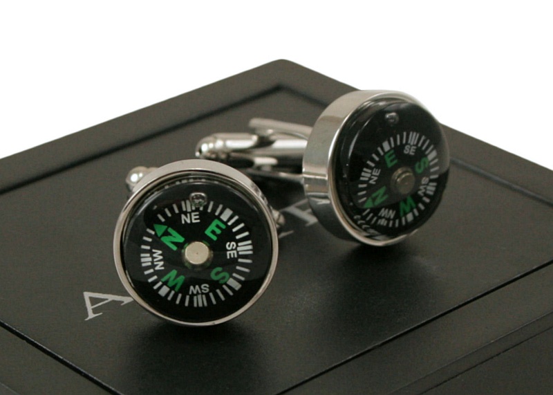 Tematyczne Spinki do Mankietów - KOMPAS Płeć mężczyzna