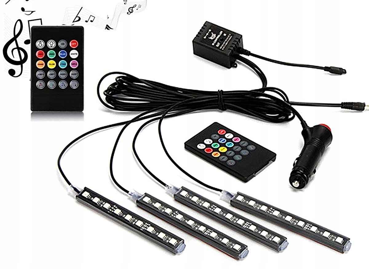 Oświetlenie wnętrza samochodu taśma LED RGB pilot EAN (GTIN) 5901414682897