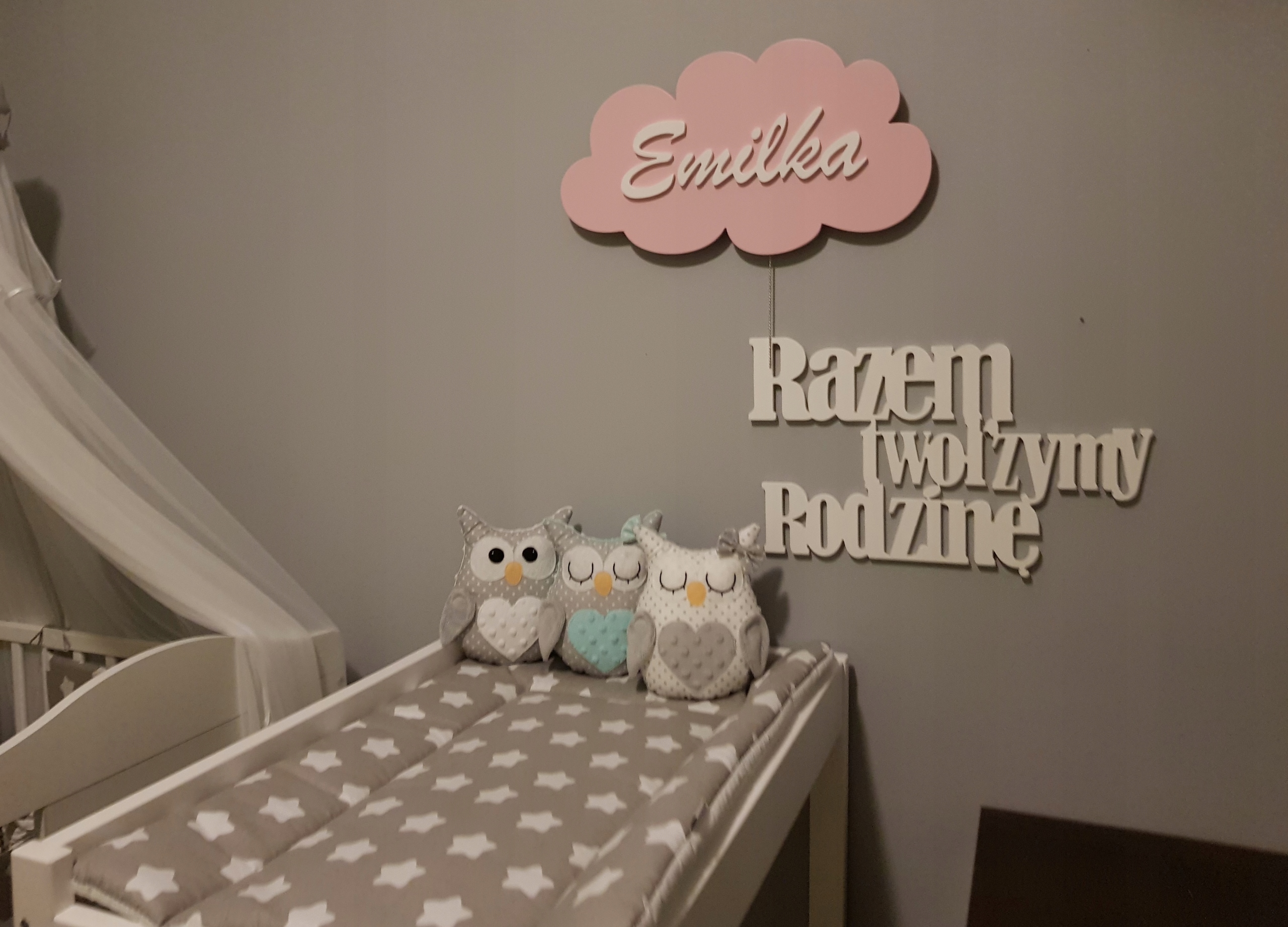 Lampka nocna chmurka z imieniem LED na baterie do pokoju dziecka dzieci Kod producenta LI1CH0PR