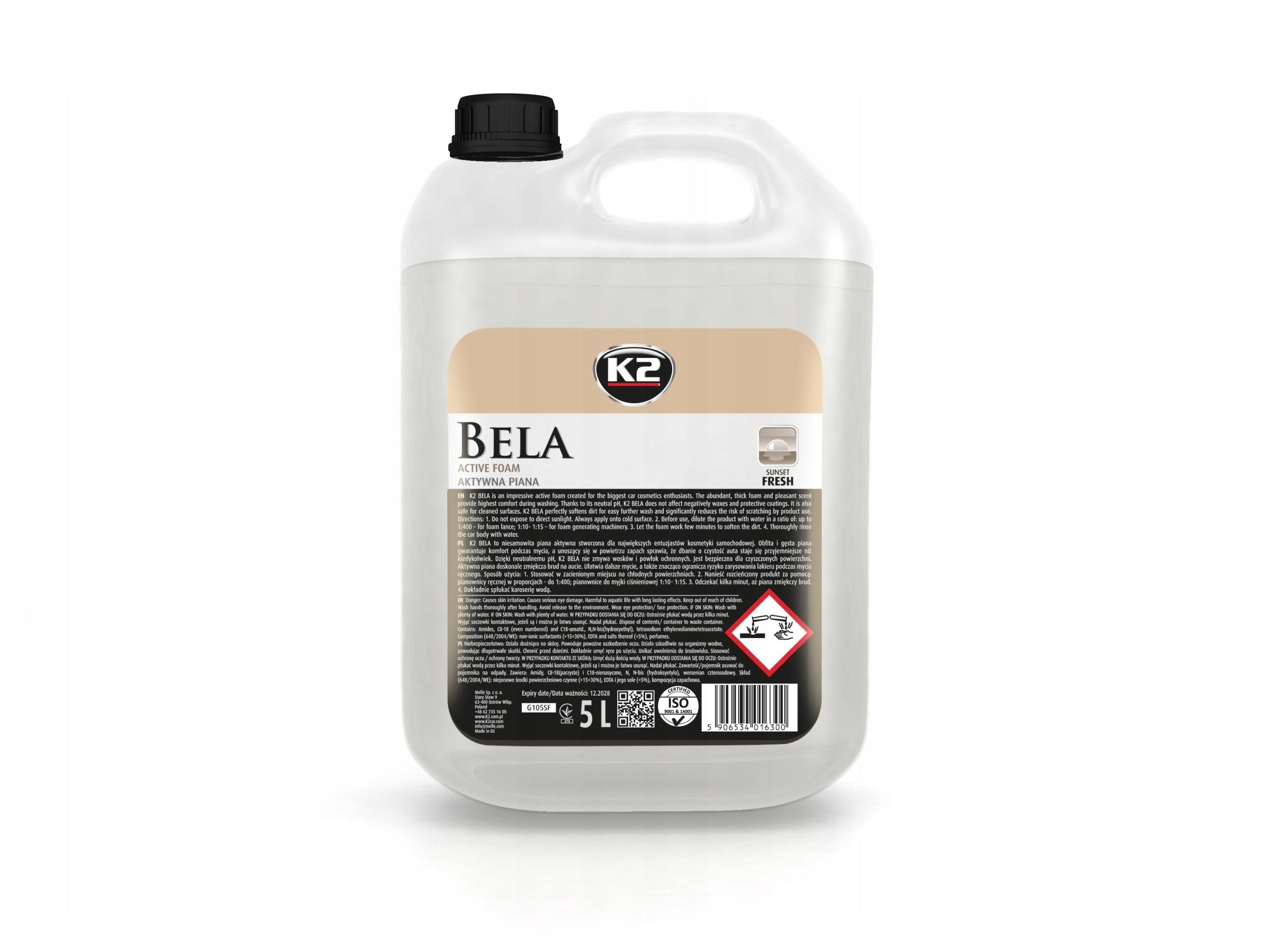 K2 Bela 5L aktivní pěna, mytí auta, Energy Fruit