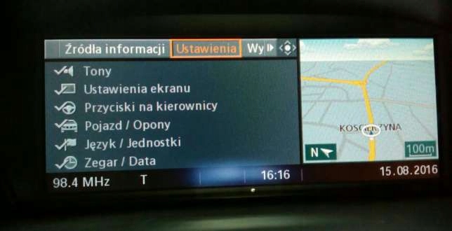 Nawigacja BMW Polskie Menu ŚLĄSK Lektor Mapa Kod producenta BMW
