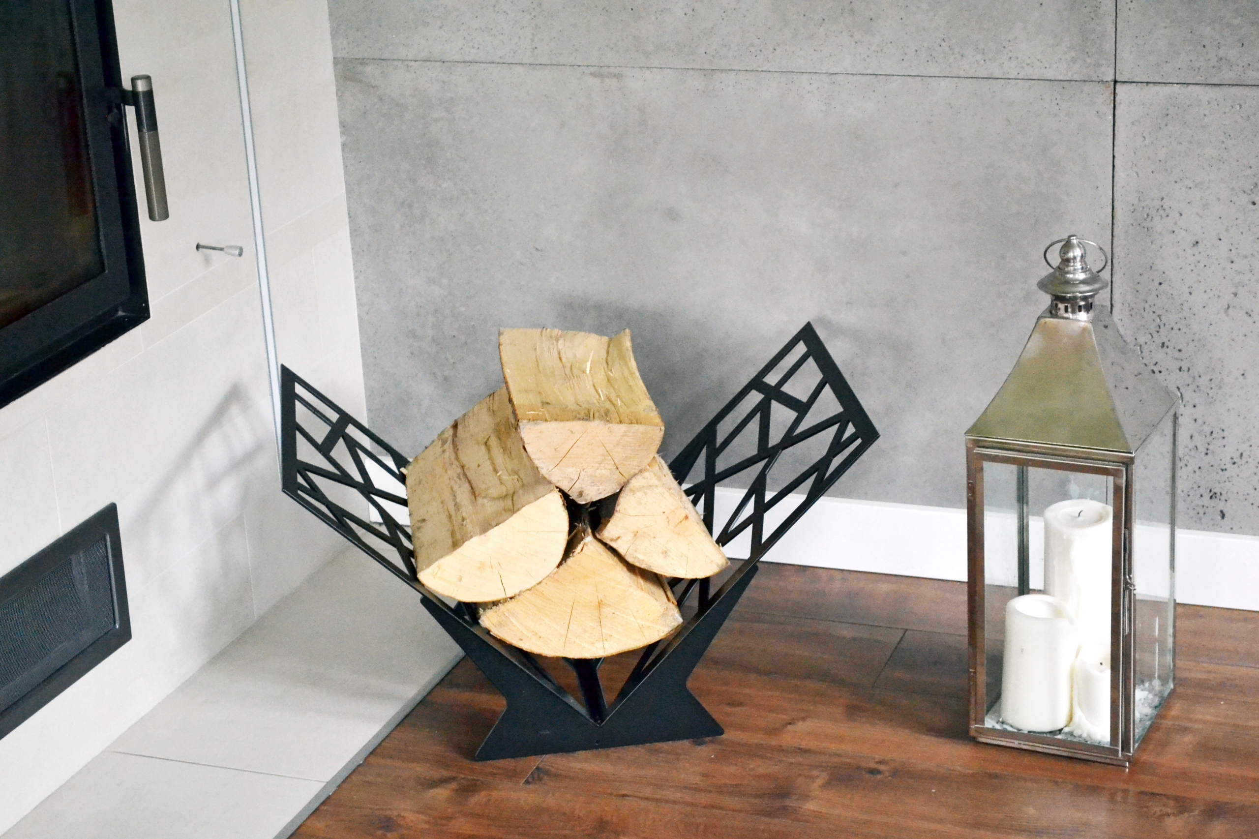 OZDOBNY KOSZ STOJAK NA DREWNO KOMINKOWE Marka Problind