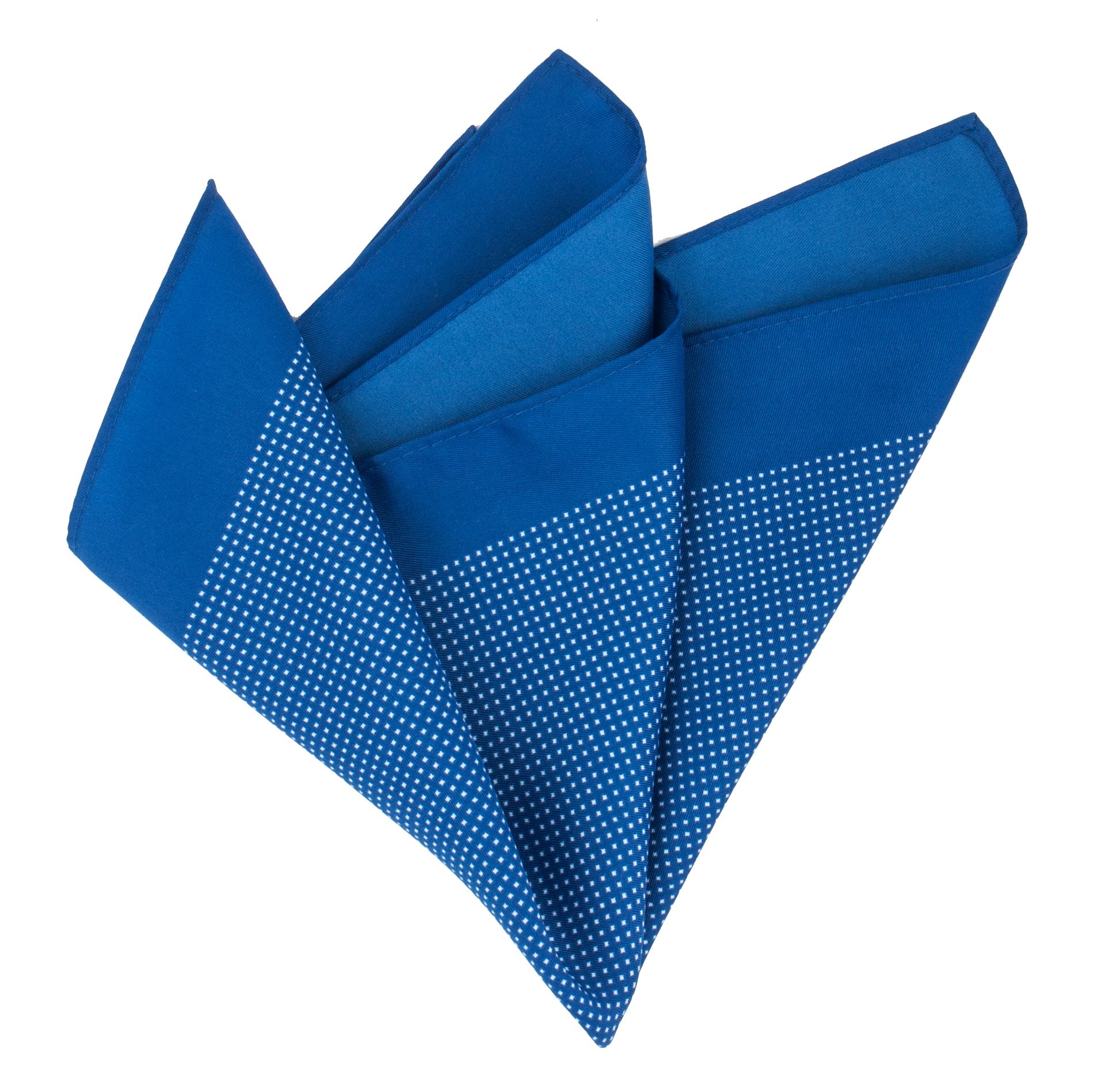 Niebieska poszetka w białe kwadraciki