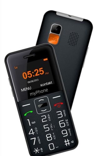 MYPHONE HALO EASY - TELEFON DLA SENIORA RADIO SOS Kolor czarny