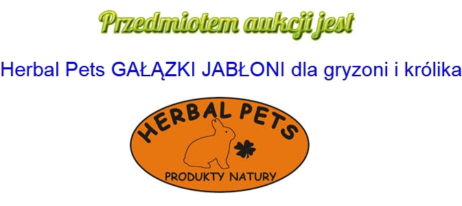Herbal Pets GAŁĄZKI JABŁONI dla gryzoni 100g / A35 EAN (GTIN) 5907587664449