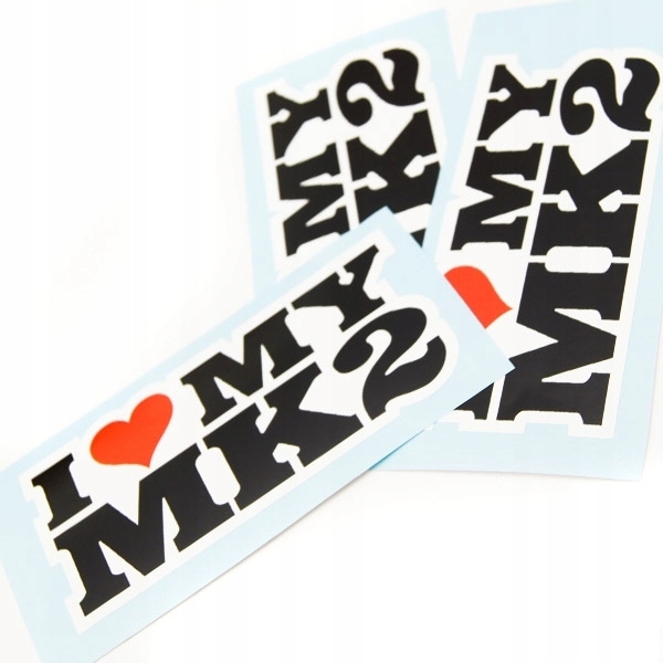 

Naklejka sticker I Love My MK2 golf, vw, ford