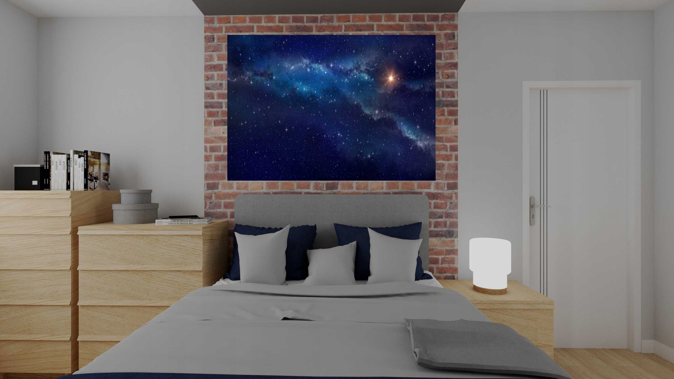 Plakat poster NOC GWIAZDY zorza 100x70 max wybór Marka EObraz