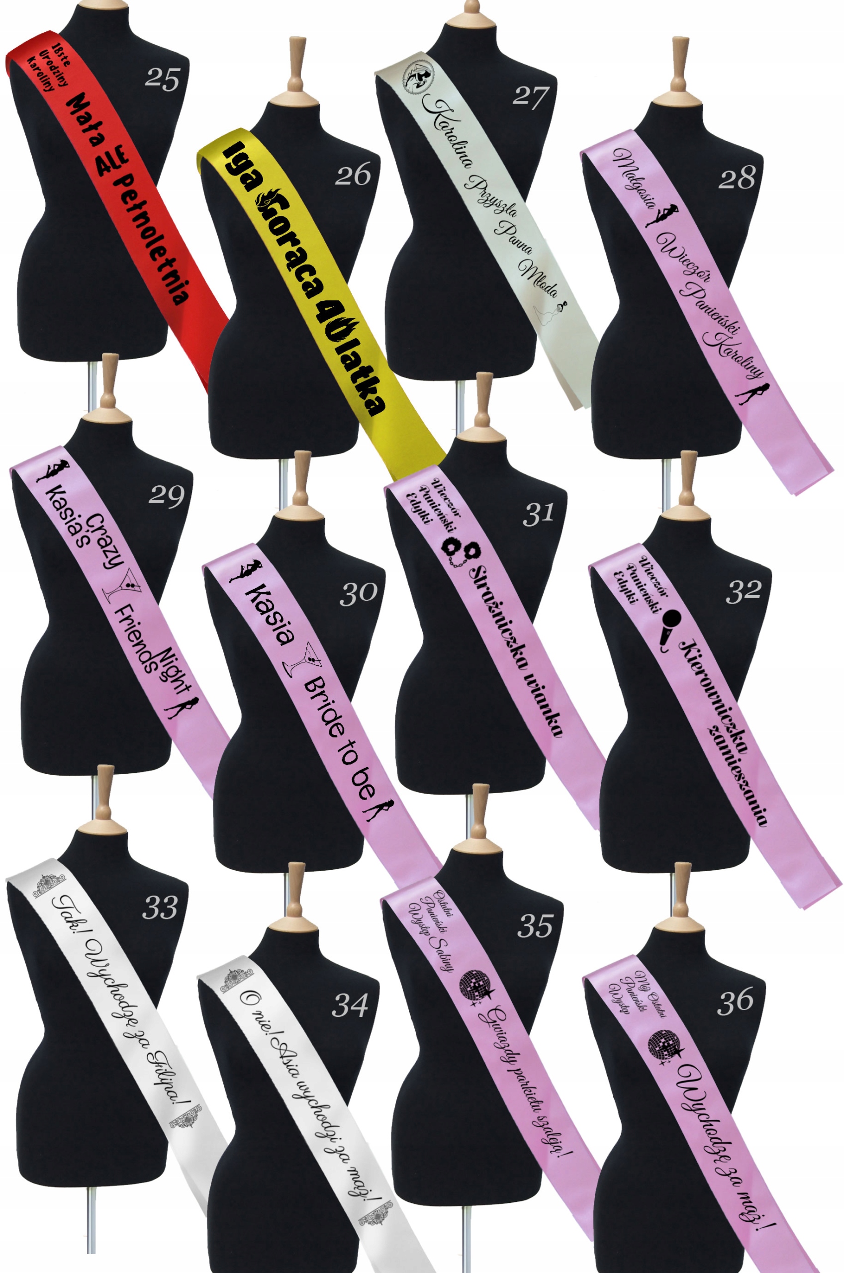 SZARFA na WIECZÓR PANIEŃSKI Model Szarfa