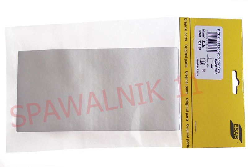 

Filtr do Esab Eco Air Warrior Tech nawiewu pk 5szt