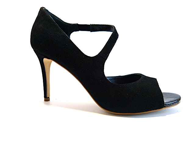 Dámské lodičky Sala 37 černé semišové kožené sandály s páskem Ak