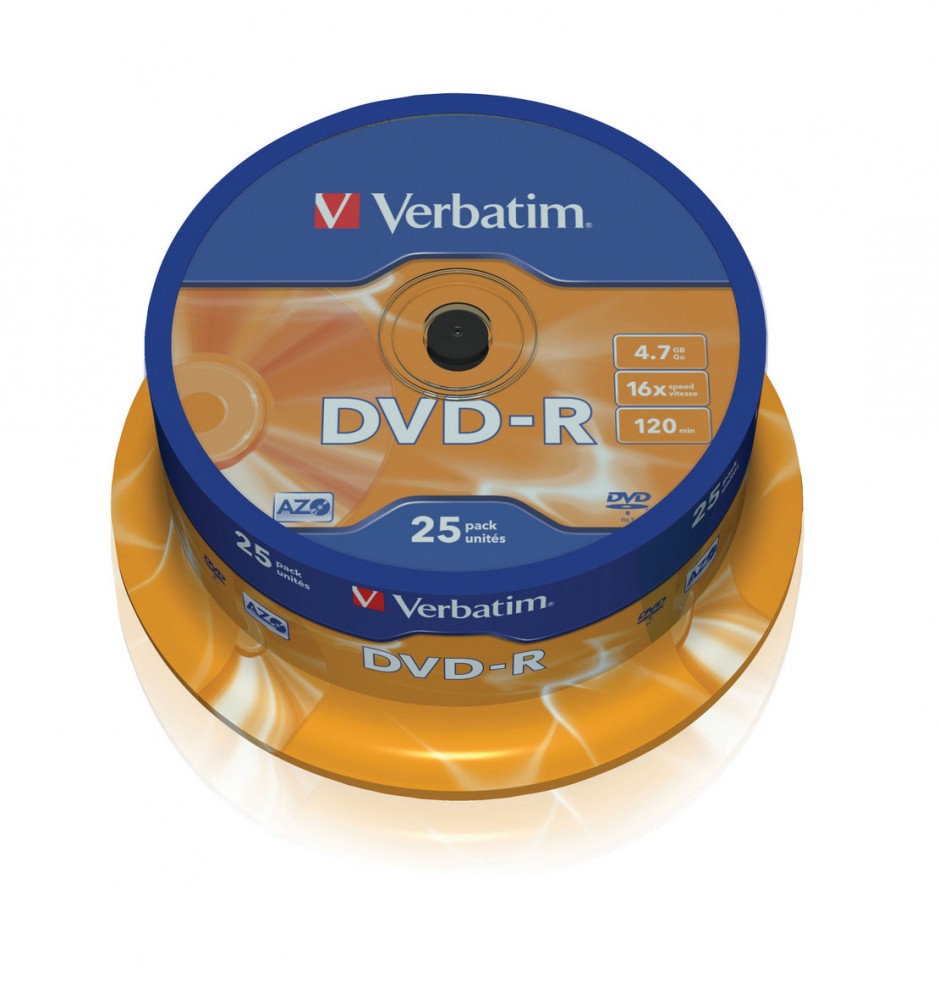 

Płyta Dvd-r Verbatim Dvd-r 16x 4.7GB 25P Cb