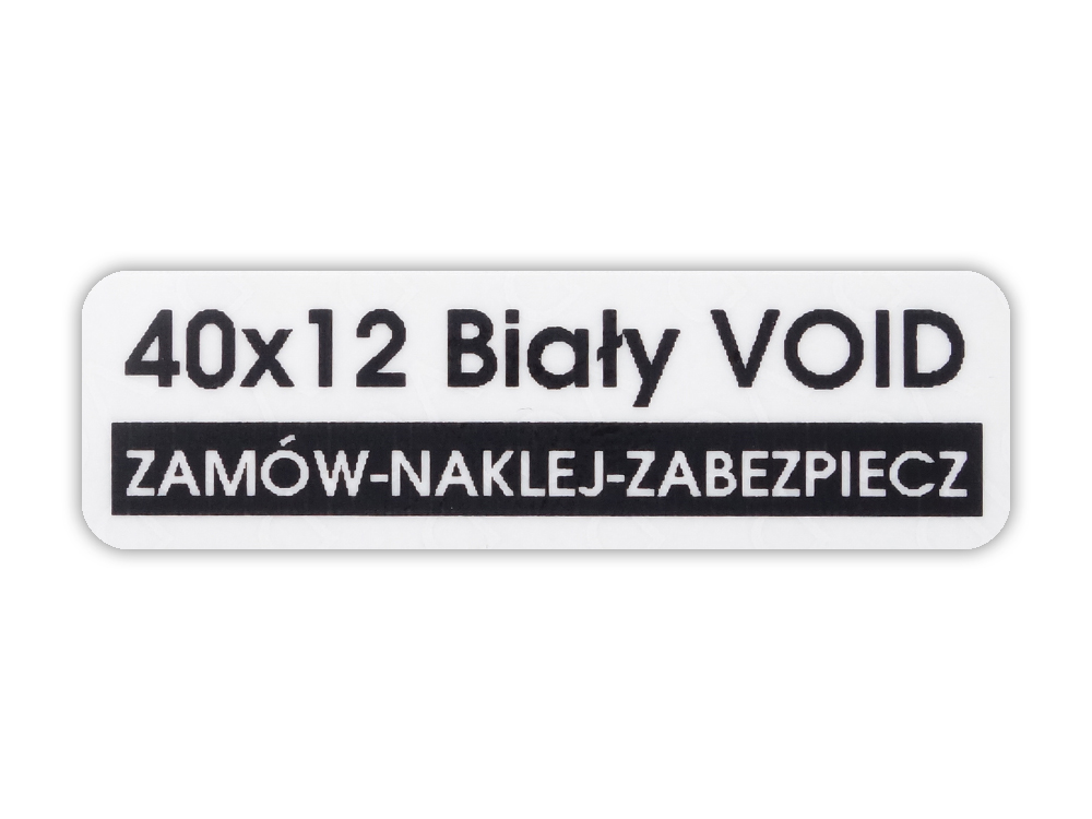 

Plomby Gwar Stickery Void Biały 40x12 250SZT