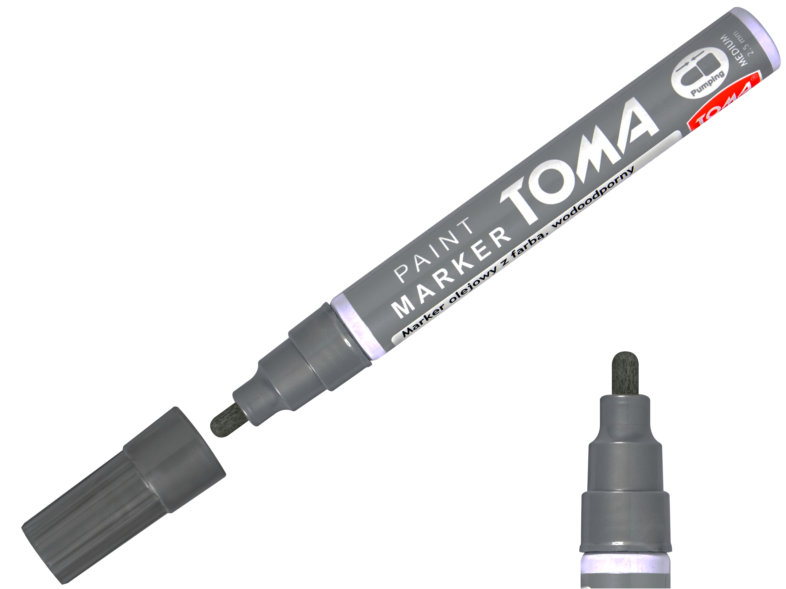 

Marker olejowy olejny szyb opon Toma TO-440 szary