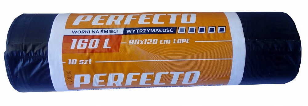 

Worki Na Śmieci 160L. 10szt. Ldpe 90x120