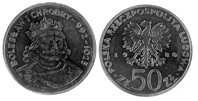 50 złotych (1980) - Bolesław I Chrobry