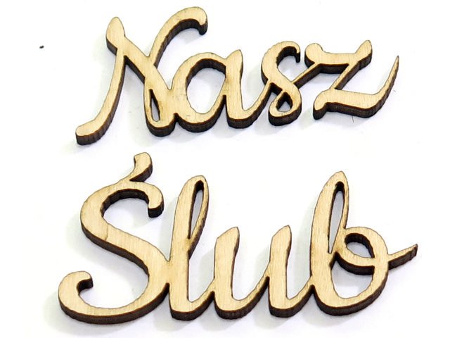 

Decoupage Napis Dekor 'nasz Ślub' Ze Sklejki DD49