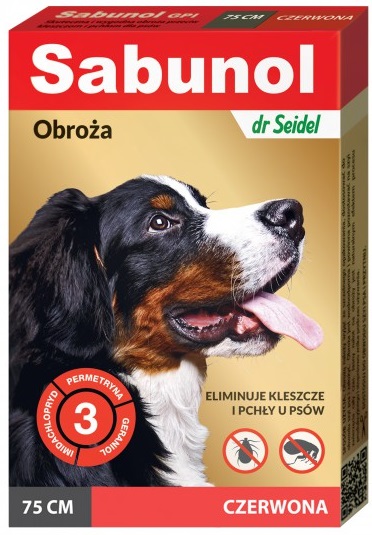 

Sabunol Obroża Na Pchły Kleszcze Psa 75CM Czerwona