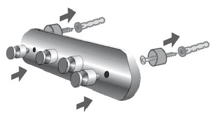 VIRGINIA WIESZAK 4-HAKOWY NIKIEL/SATYNA 72142 Marka Bisk